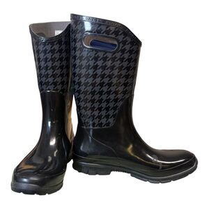 BOGS‎ Women's Rubber Berkley Hounds Rain Snow Boots Pull On Handles Sz 9